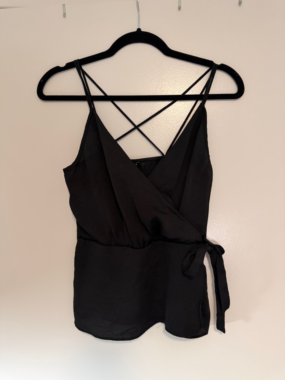 Express Black Wrap-Style Strappy Cami